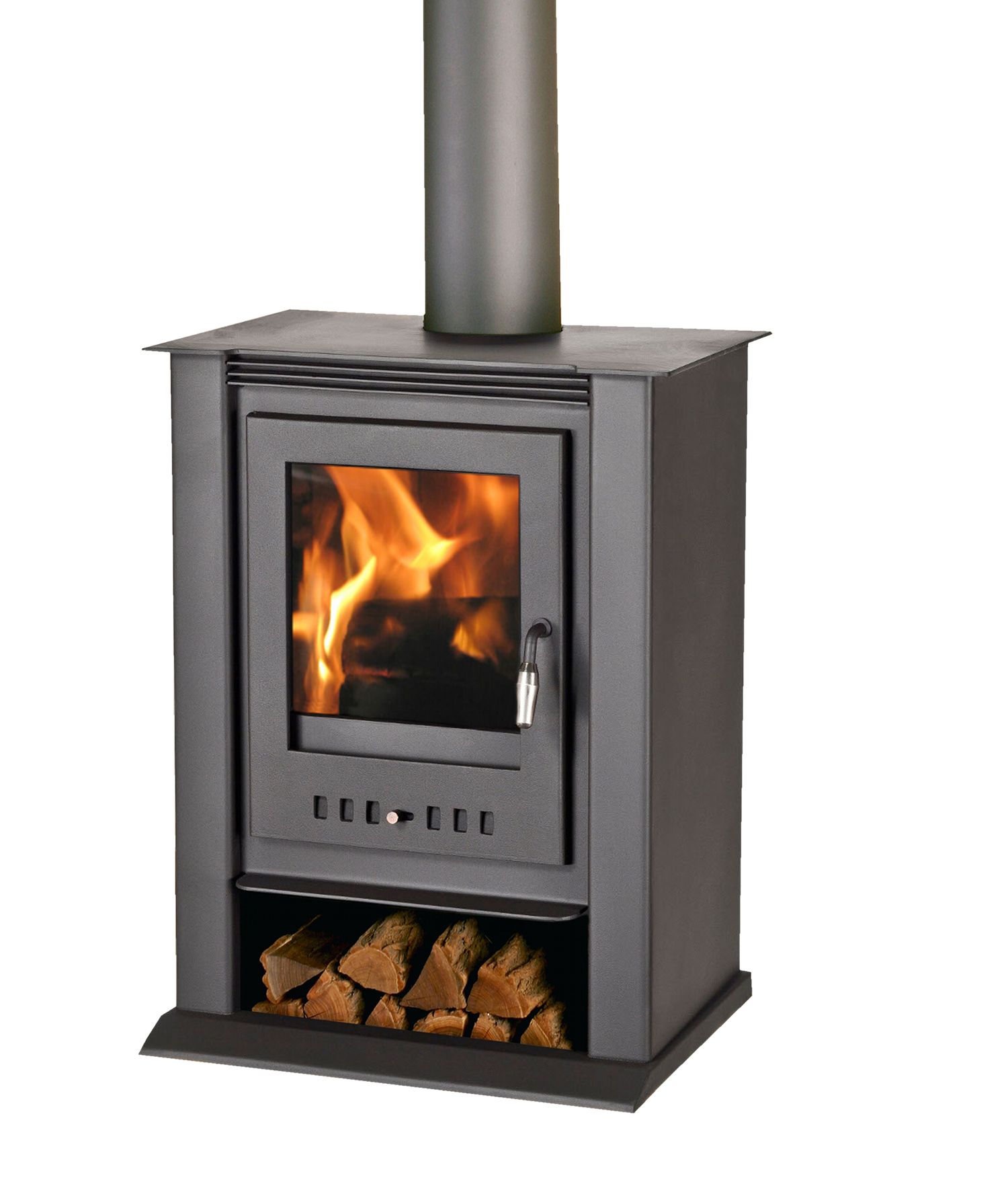 Hogar Oporto con salida vertical pintada en color negro